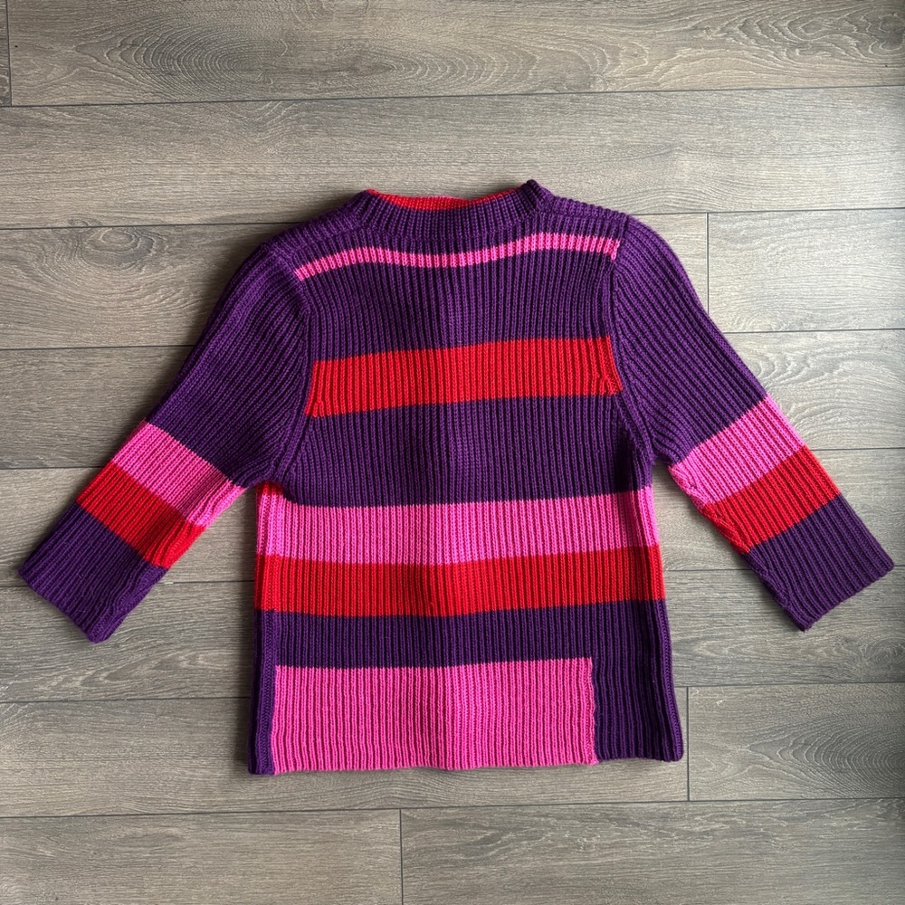 Marc Jacobs Cardigan Colour Block Striped Wool Blend | Size S-M - Picture 4 of 10